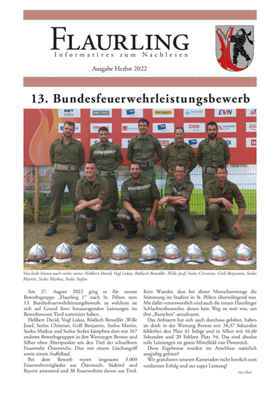 Gemeindezeitung Frühling/Sommer 2022